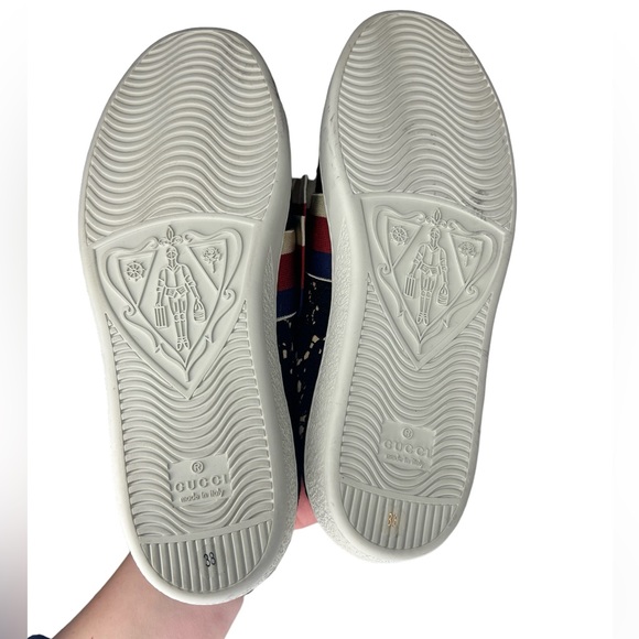 GUCCI WOMENS ACE LEATHER SNEAKERS SIZE EU 38 - Picture 4 of 7
